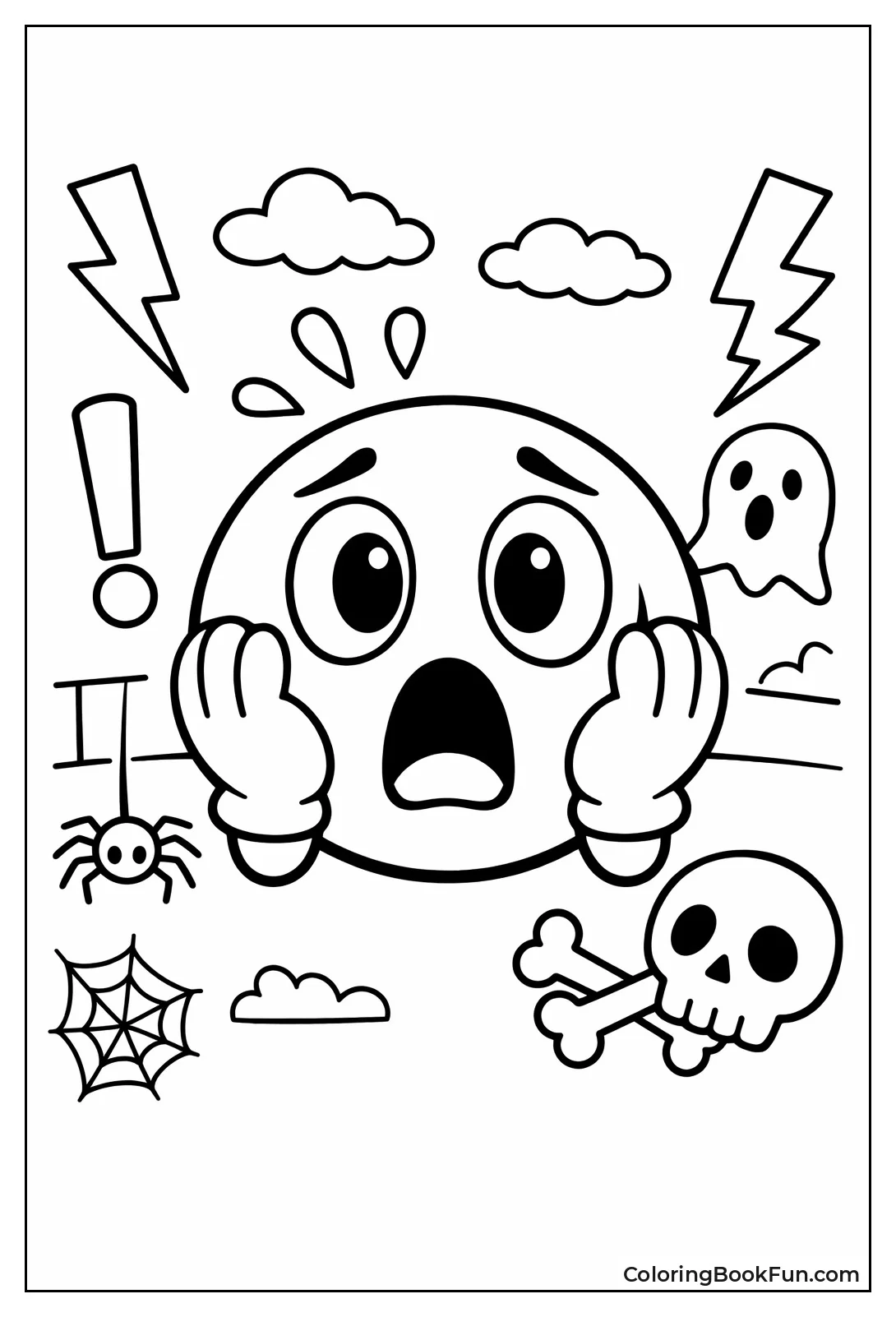 Scared Face with Wide Eyes