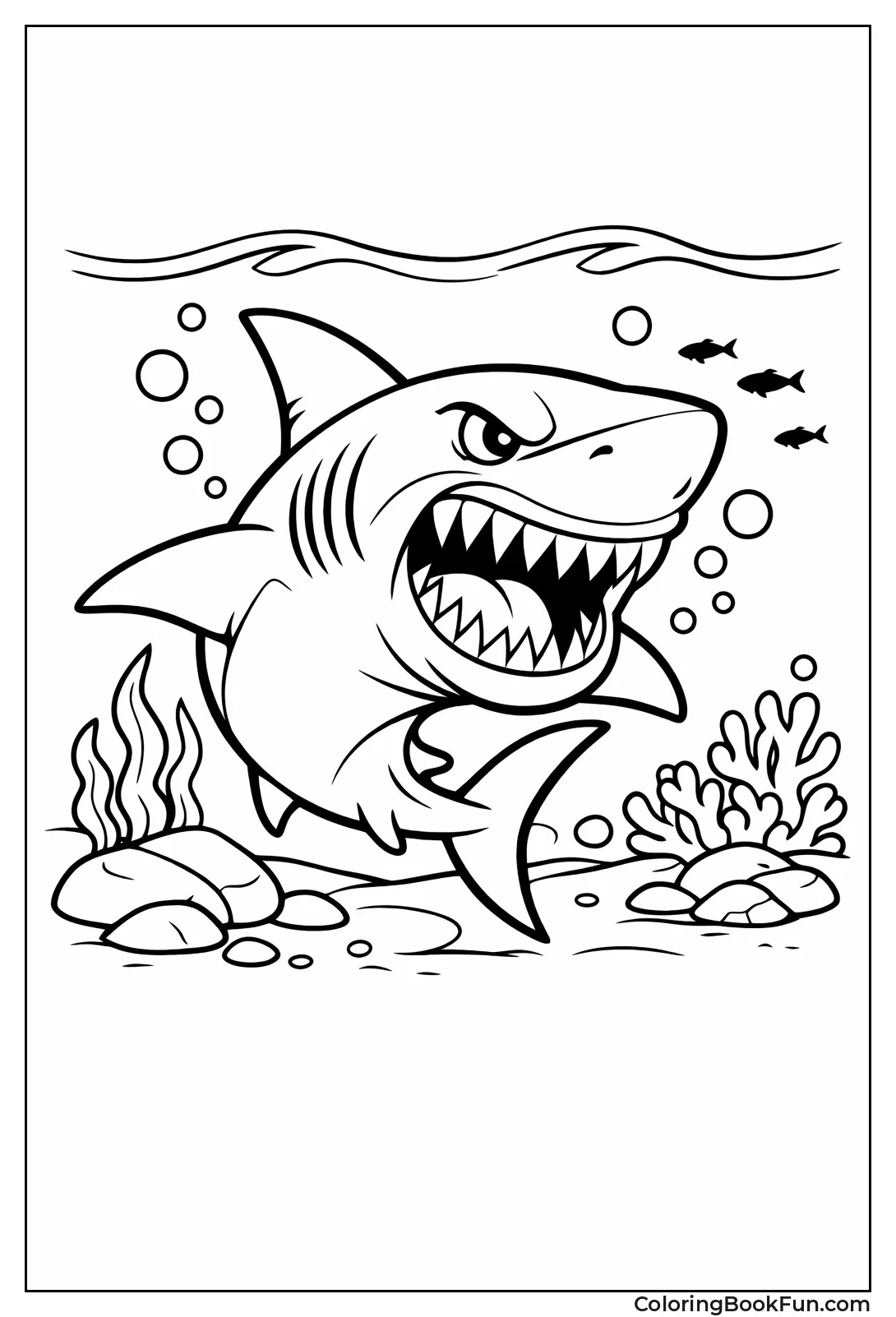 Scary Shark Baring Teeth