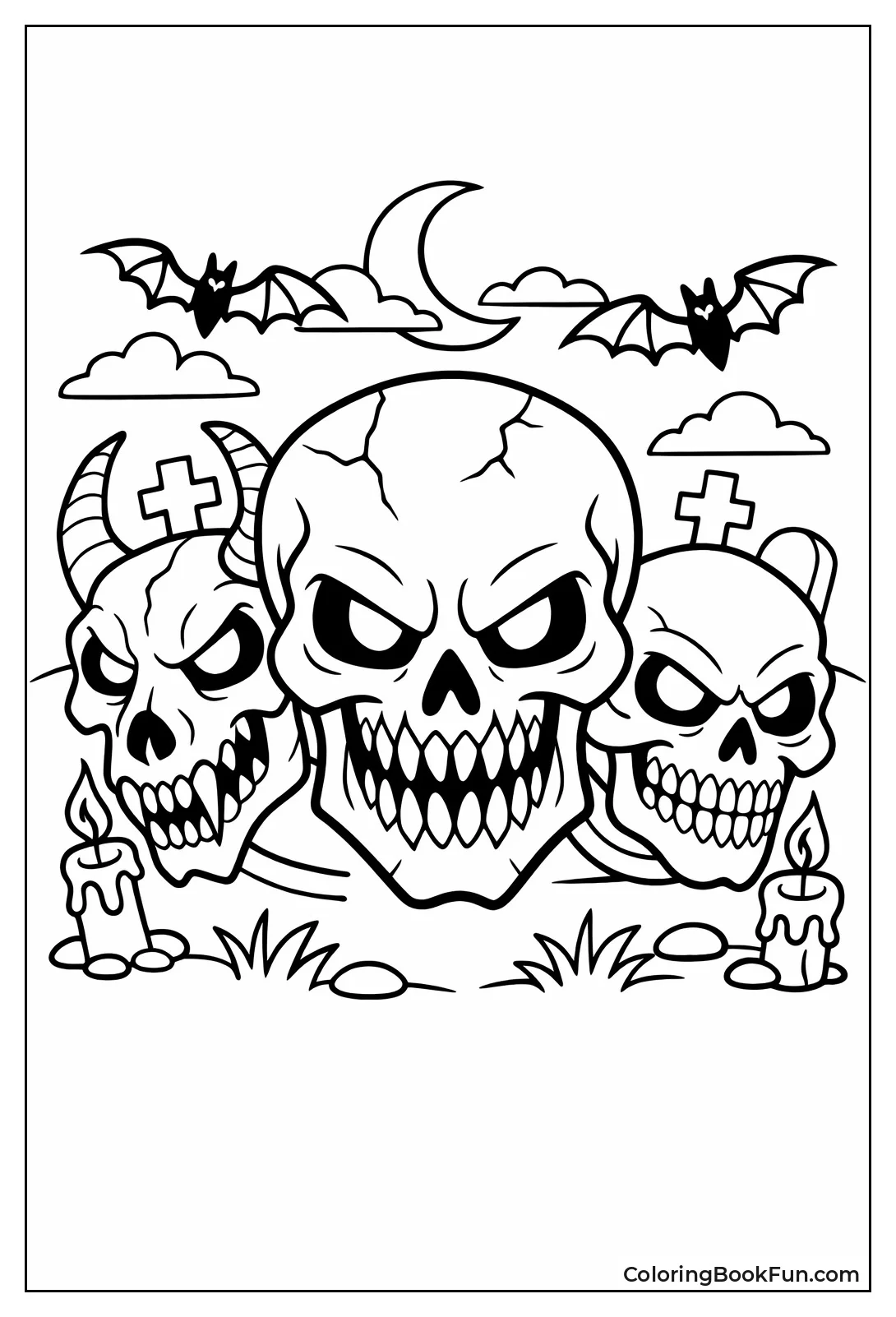 Scary Skull with Glowing Eyes