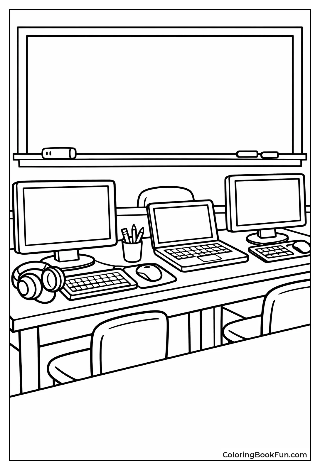 Classroom Computer Lab Row