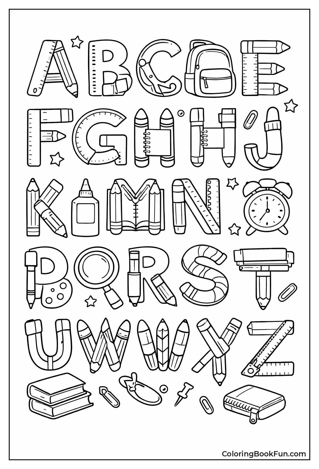 Letters Shape from Supplies