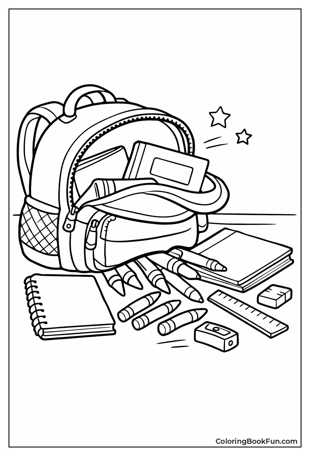 Backpack Spills Fun Supplies