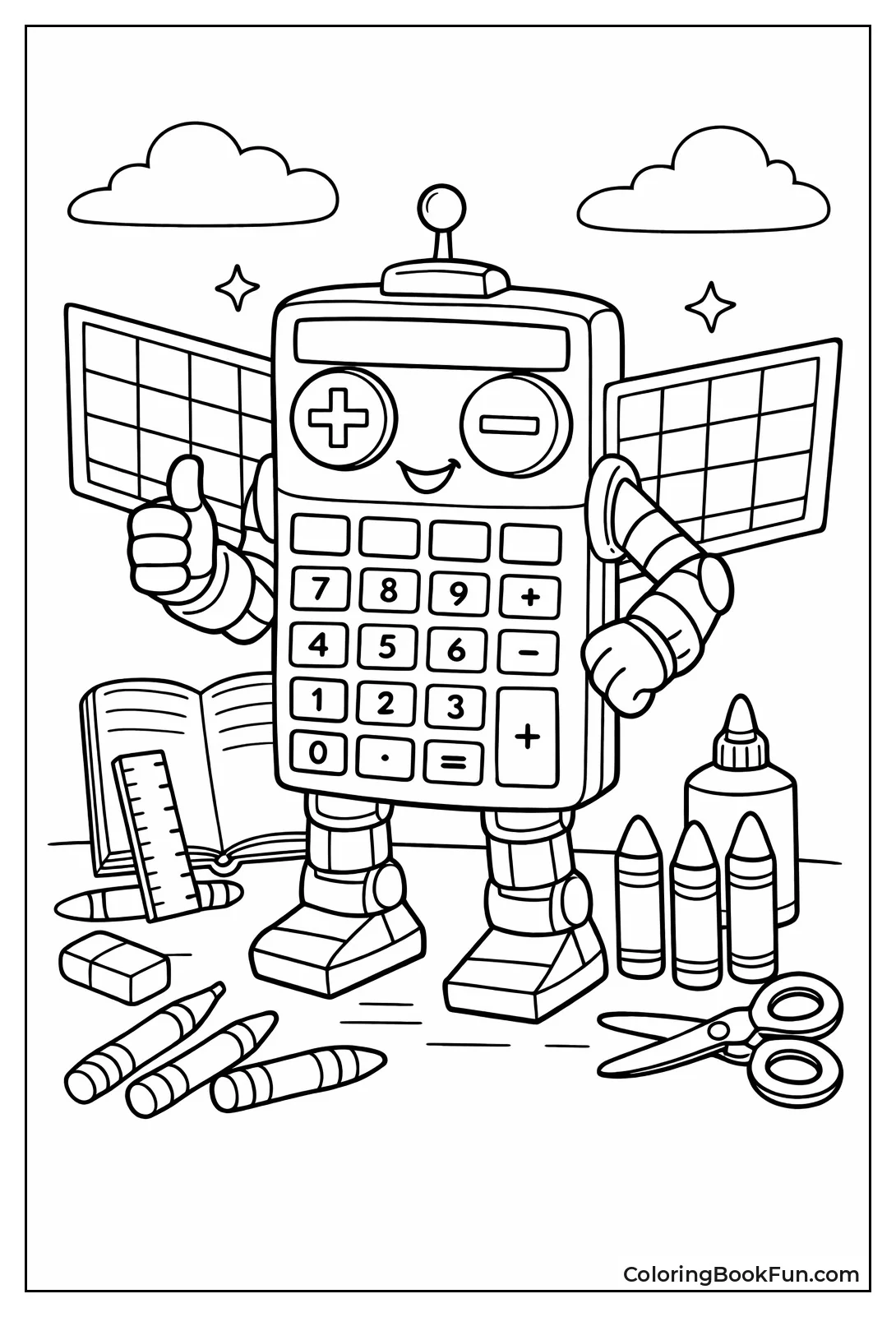 Robot Calculator with Wings