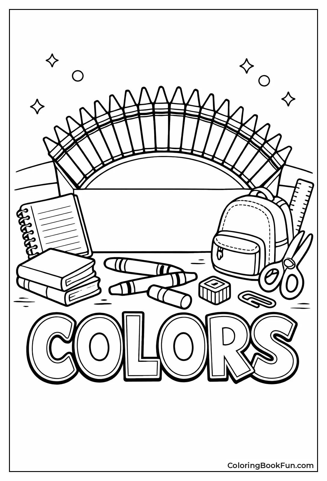 Rainbow Crayons Arc Out