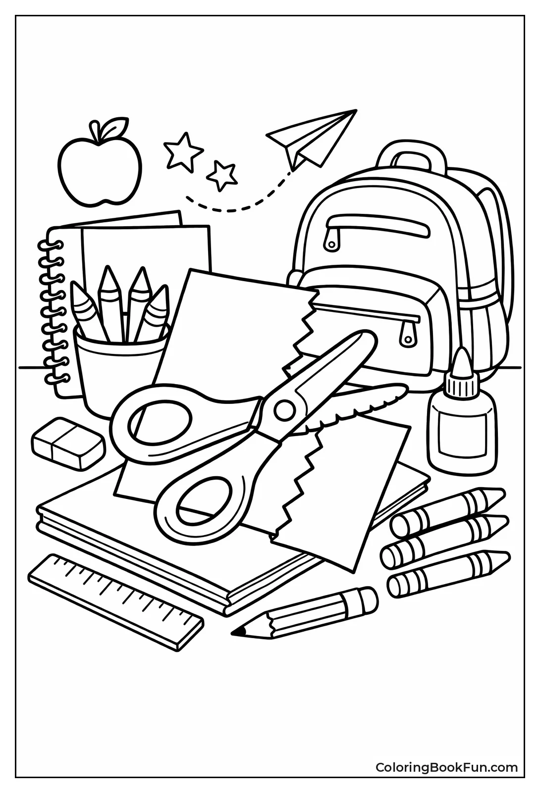 Scissors Cut Color Paper