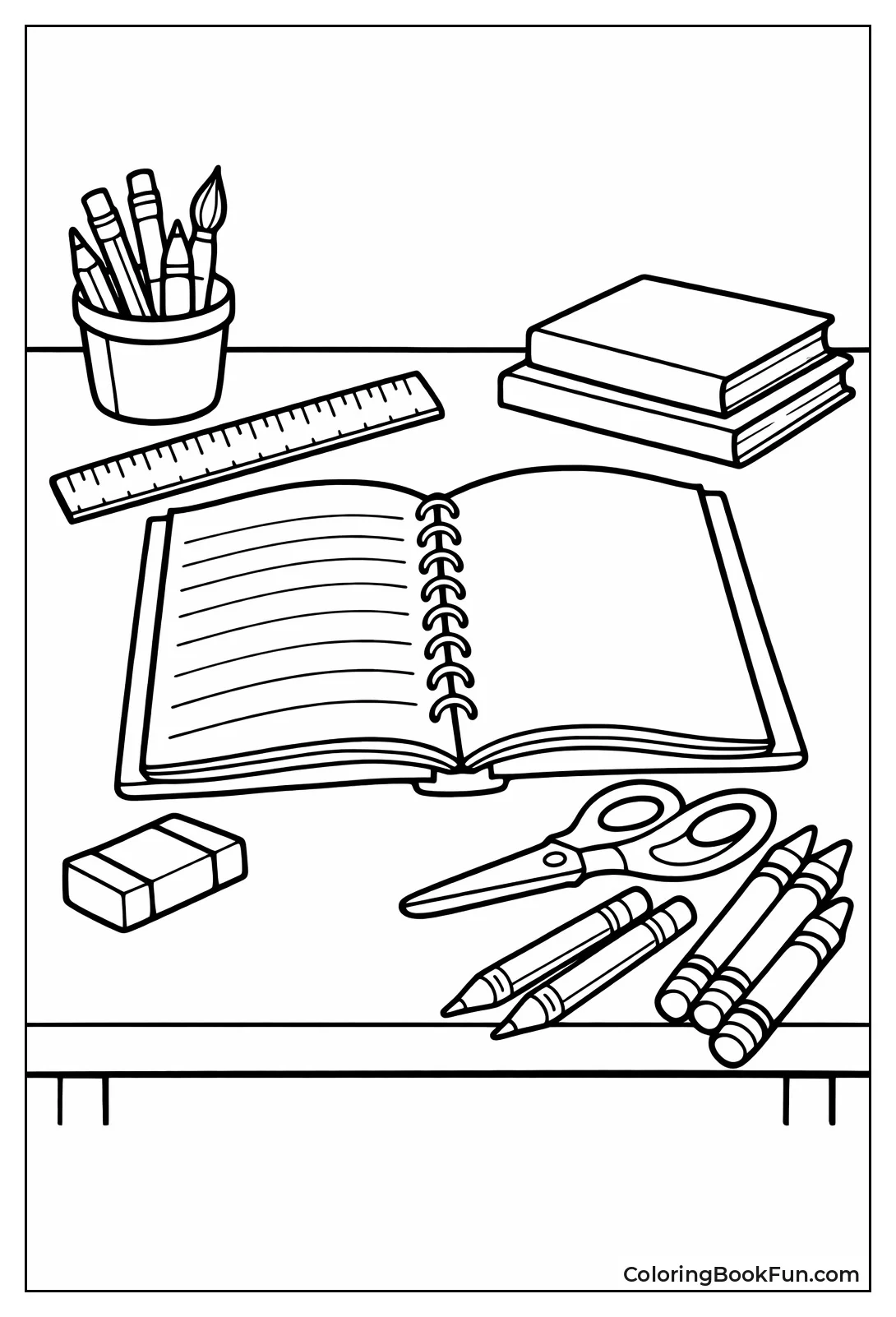 Desk Holds Ruler Scissors