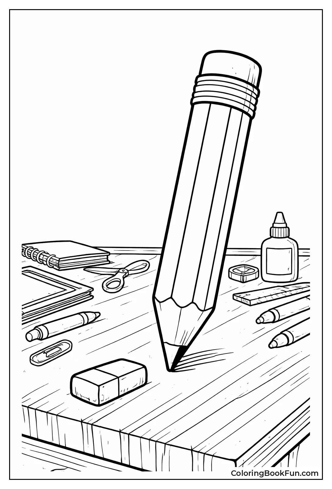 Giant Pencil Towers Over