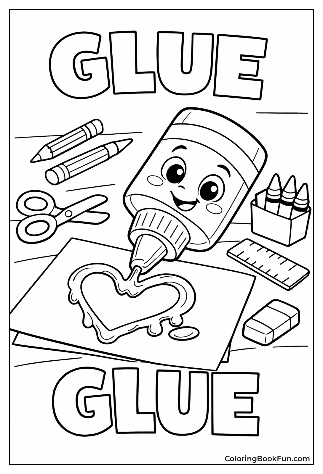 Glue Bottle Draws Heart