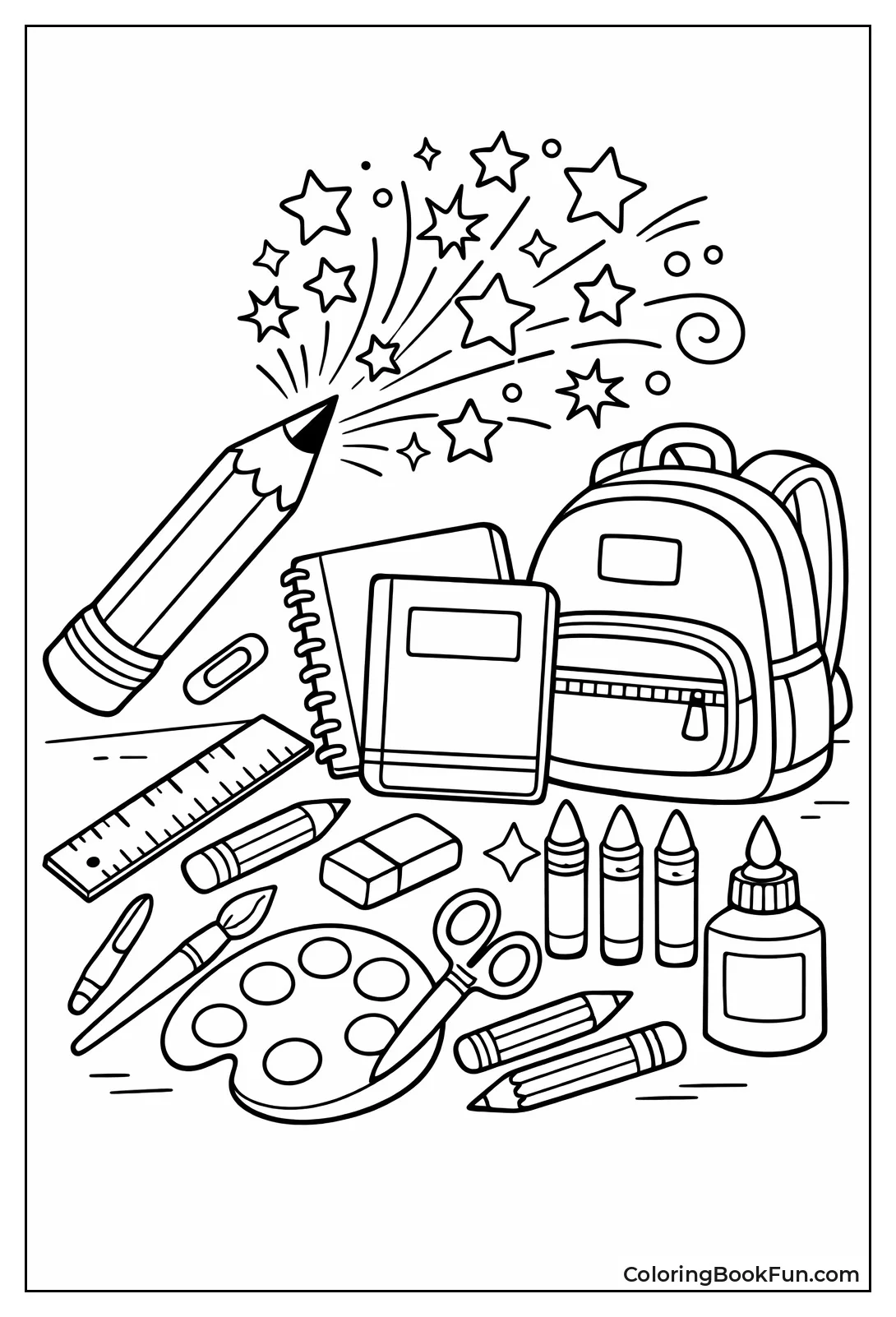 Pencil Glows with Stars