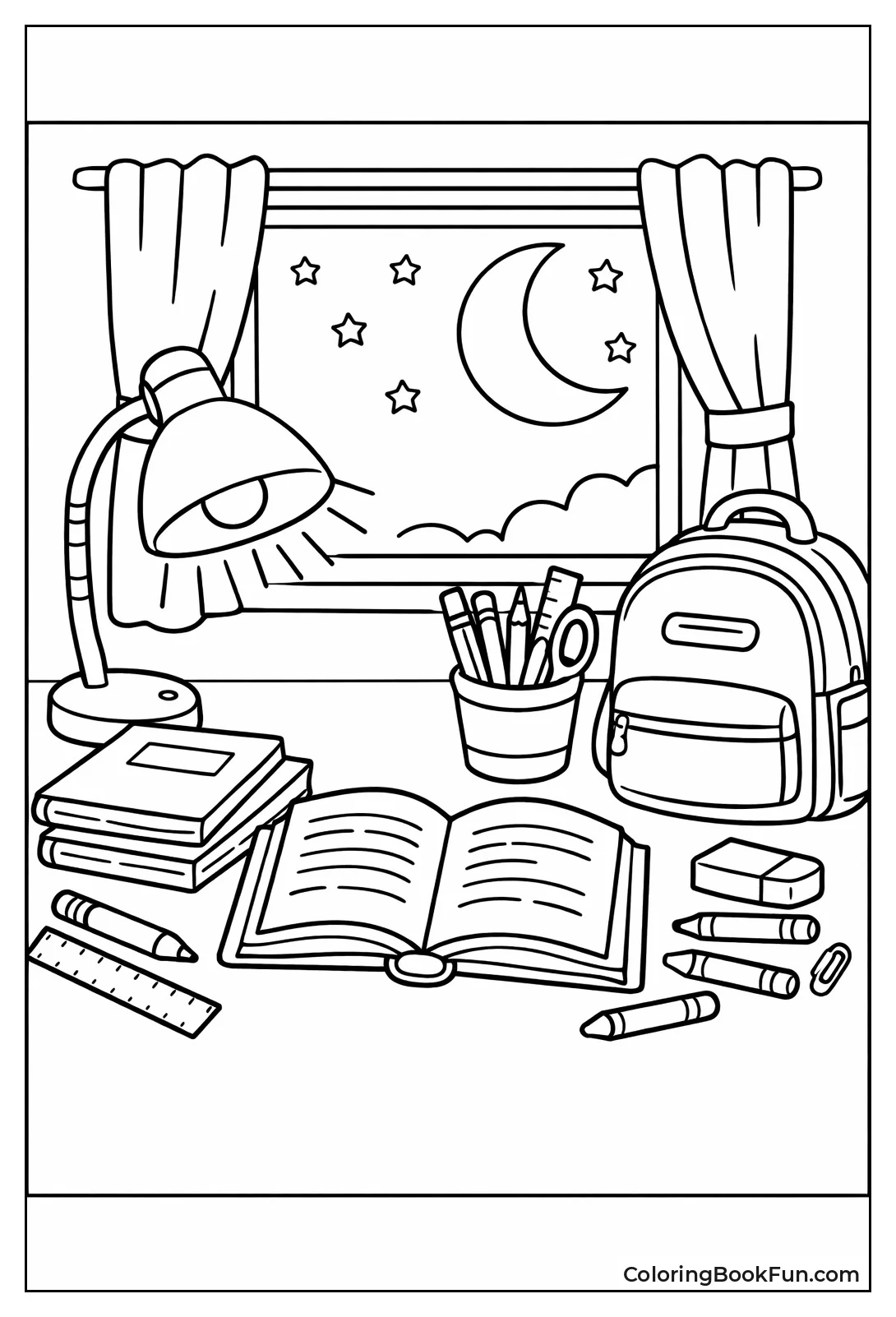 Night Lamp Lights Books