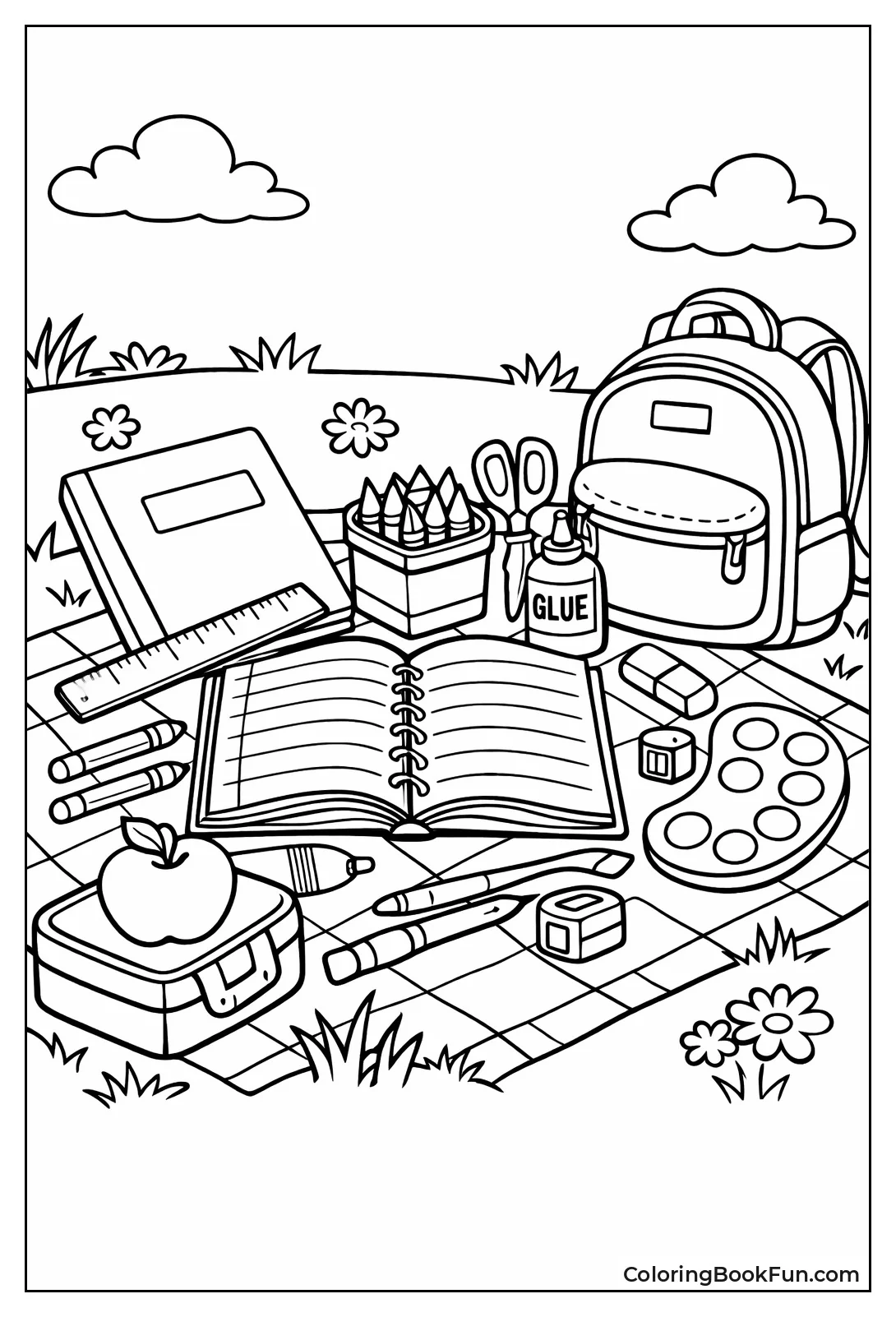 Picnic Supplies on Grass