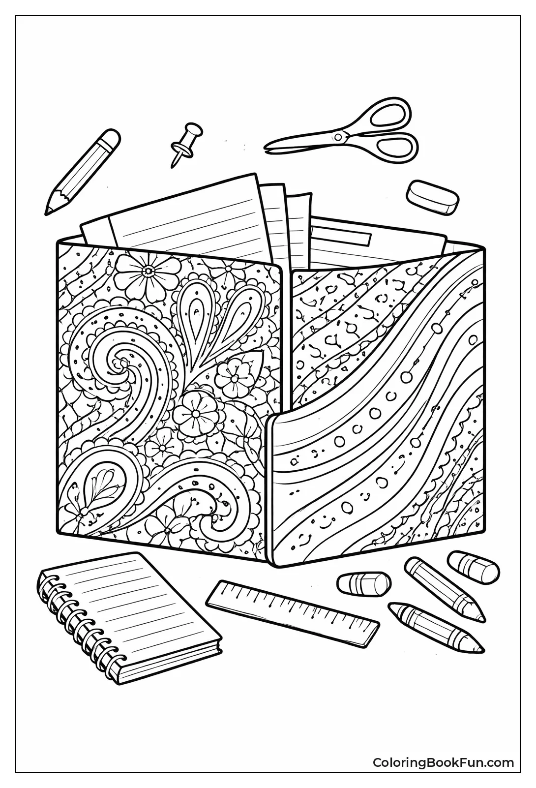 Folder Shows Swirly Patterns