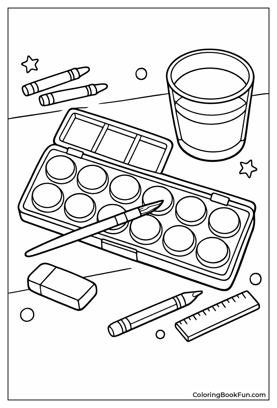 Watercolor Tin with Paints