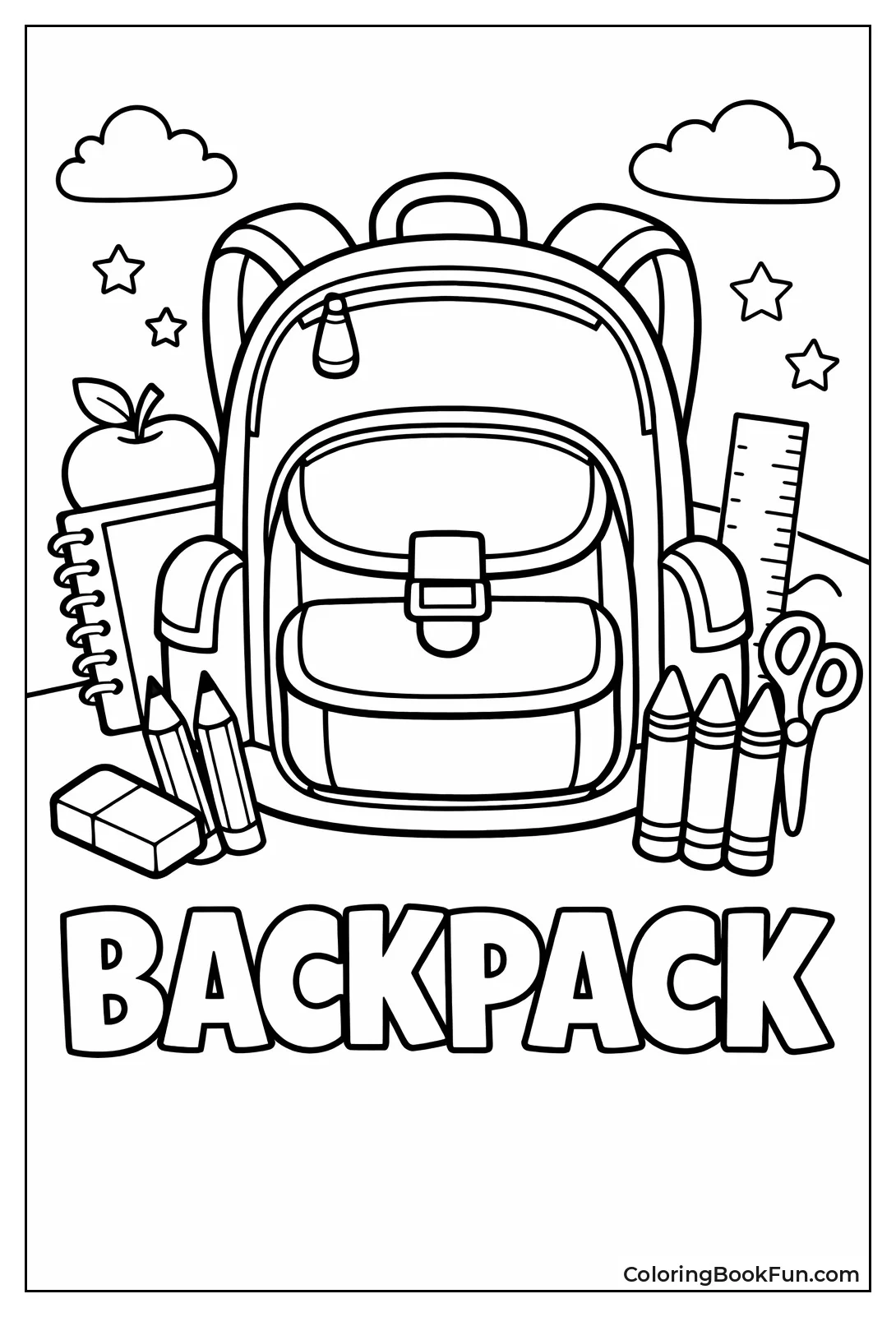 Simple Backpack with Pockets