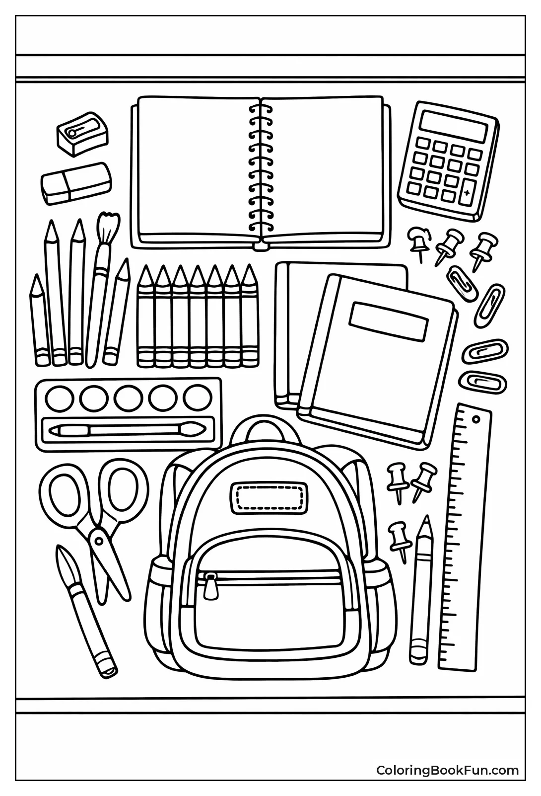 Top View Desk Supplies