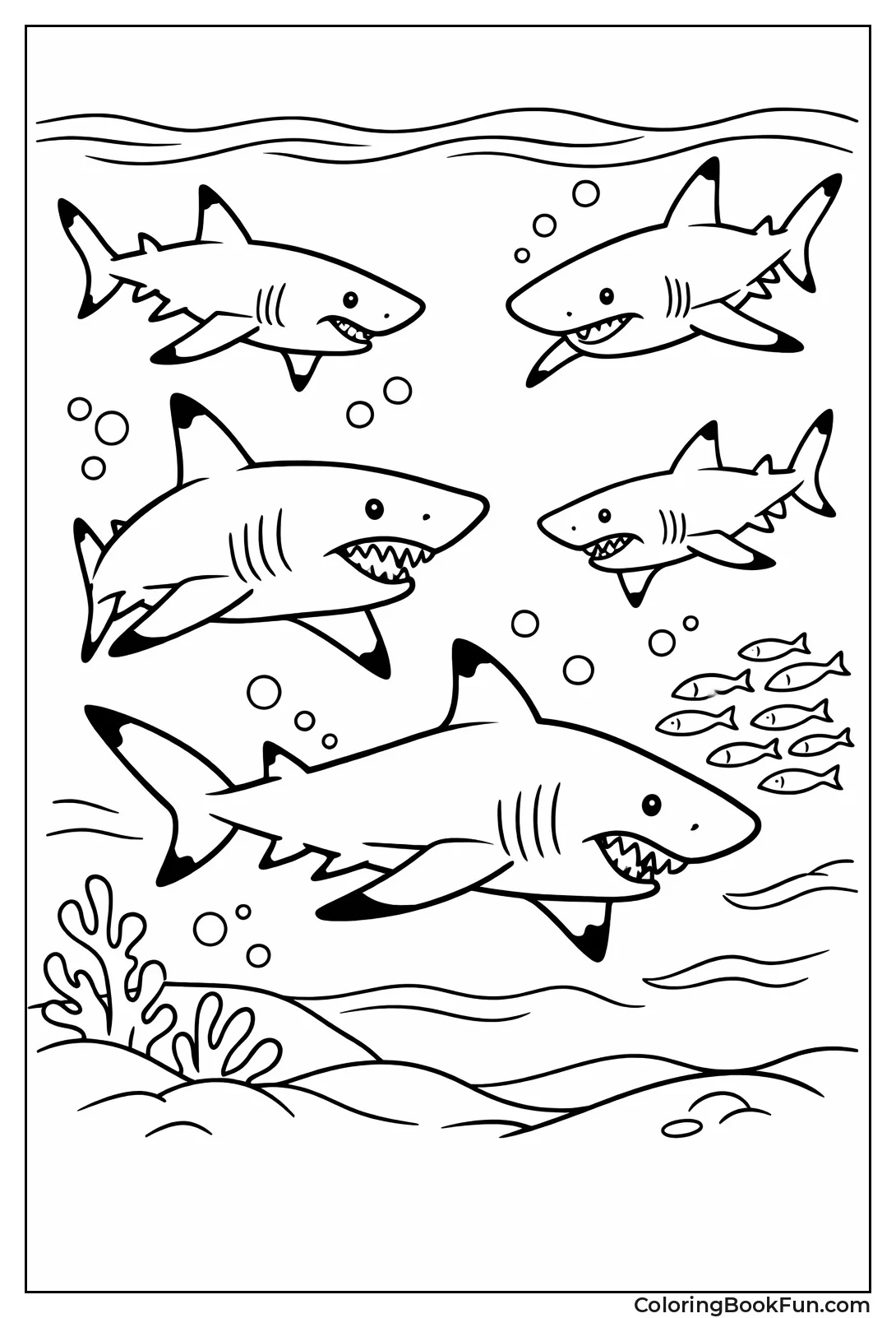School of Blacktip Sharks