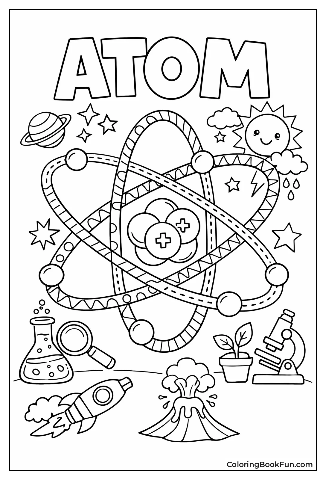 Electrons Circle Atom Nucleus