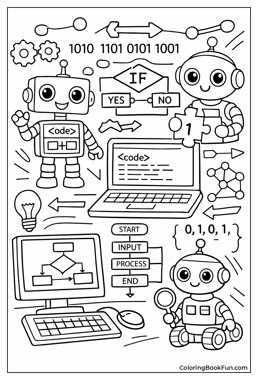 Computers with Binary Code
