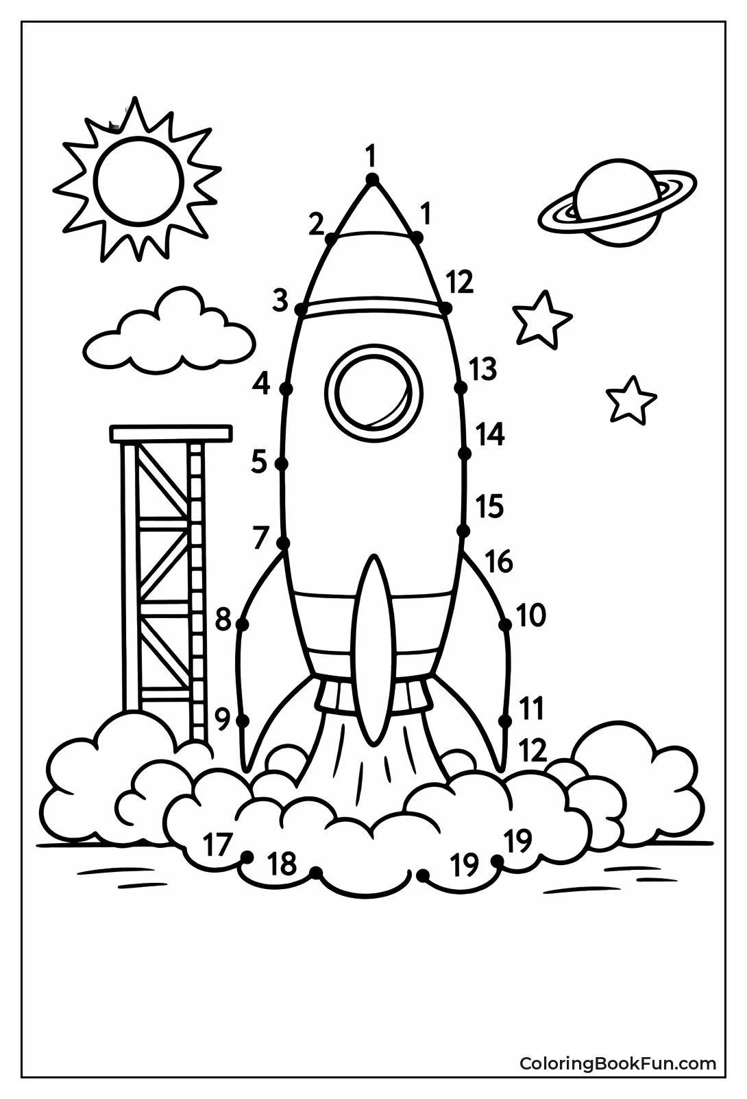 Dots Connect into Rocket