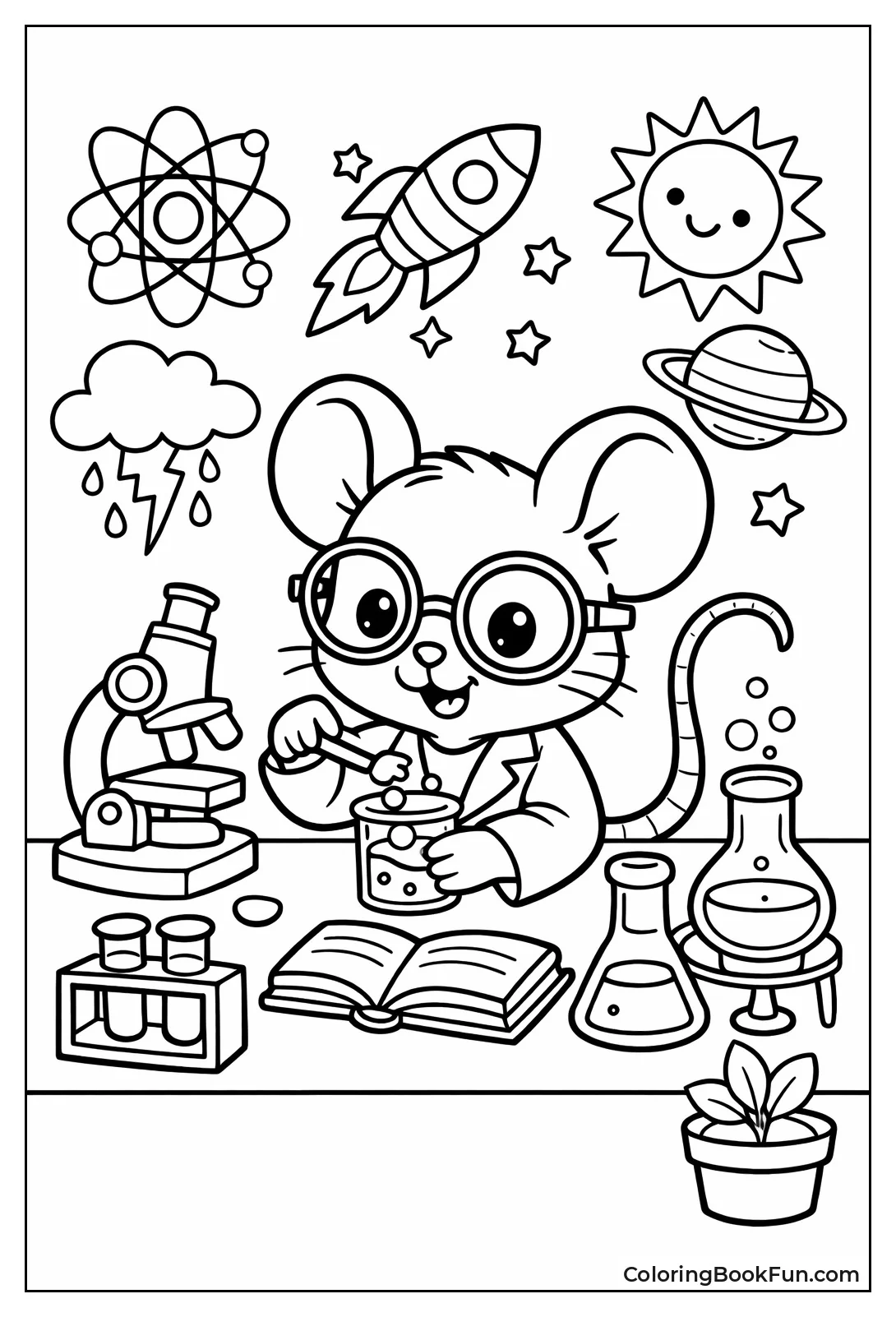 Cute Mouse Mixes Potion