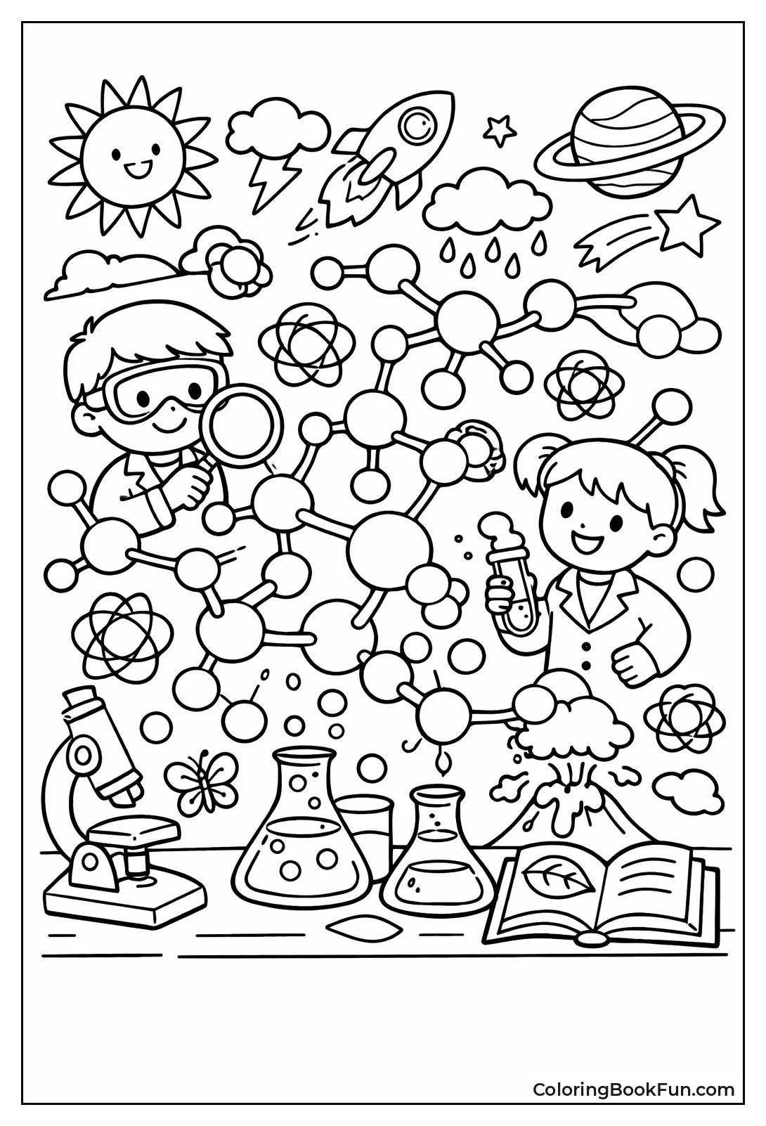 Find Hidden Atoms Scene