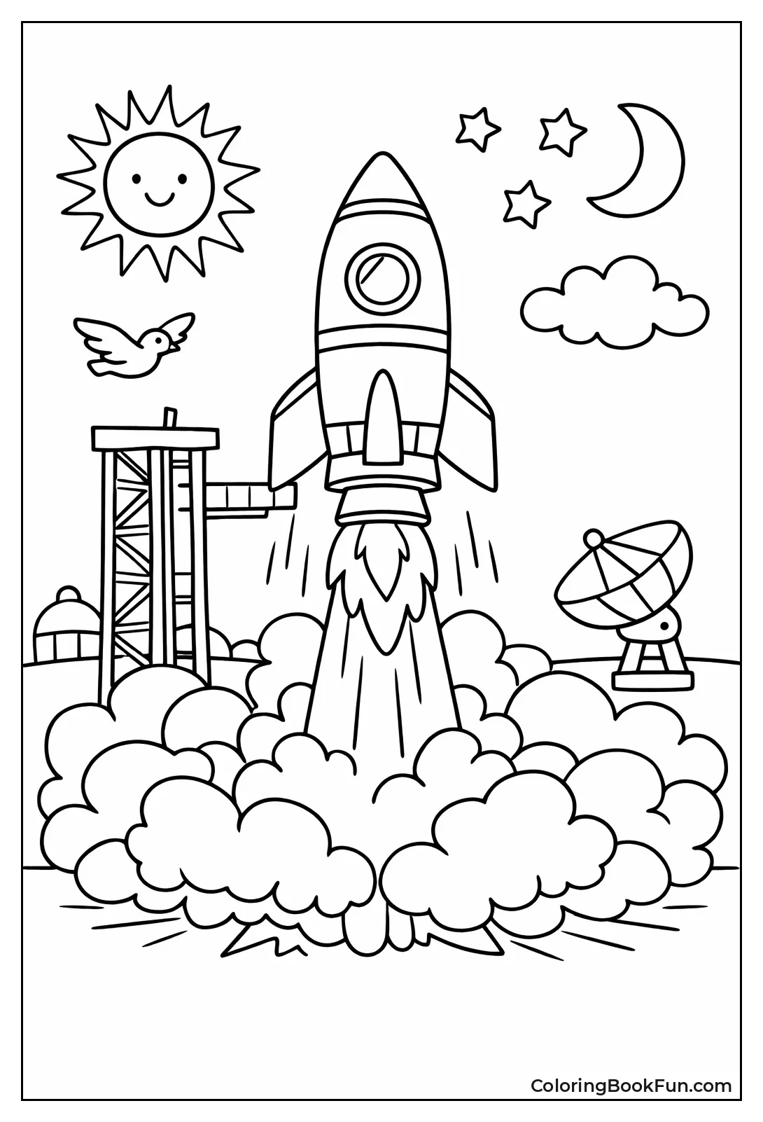 Rocket Blasts Off Pad