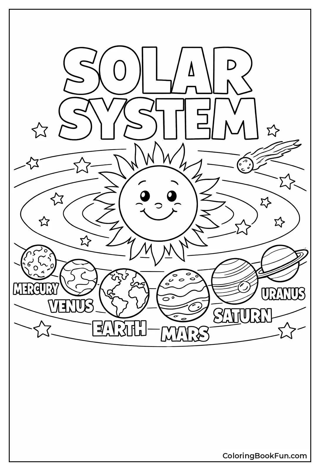 Sun with Planets and Stars