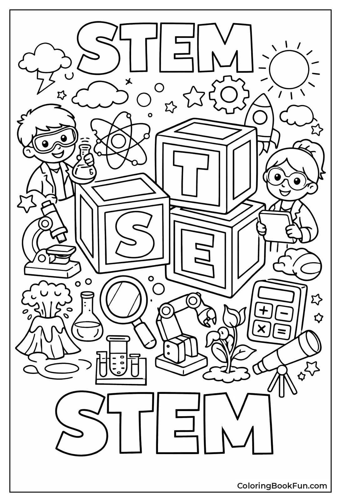 STEM Blocks with Letters