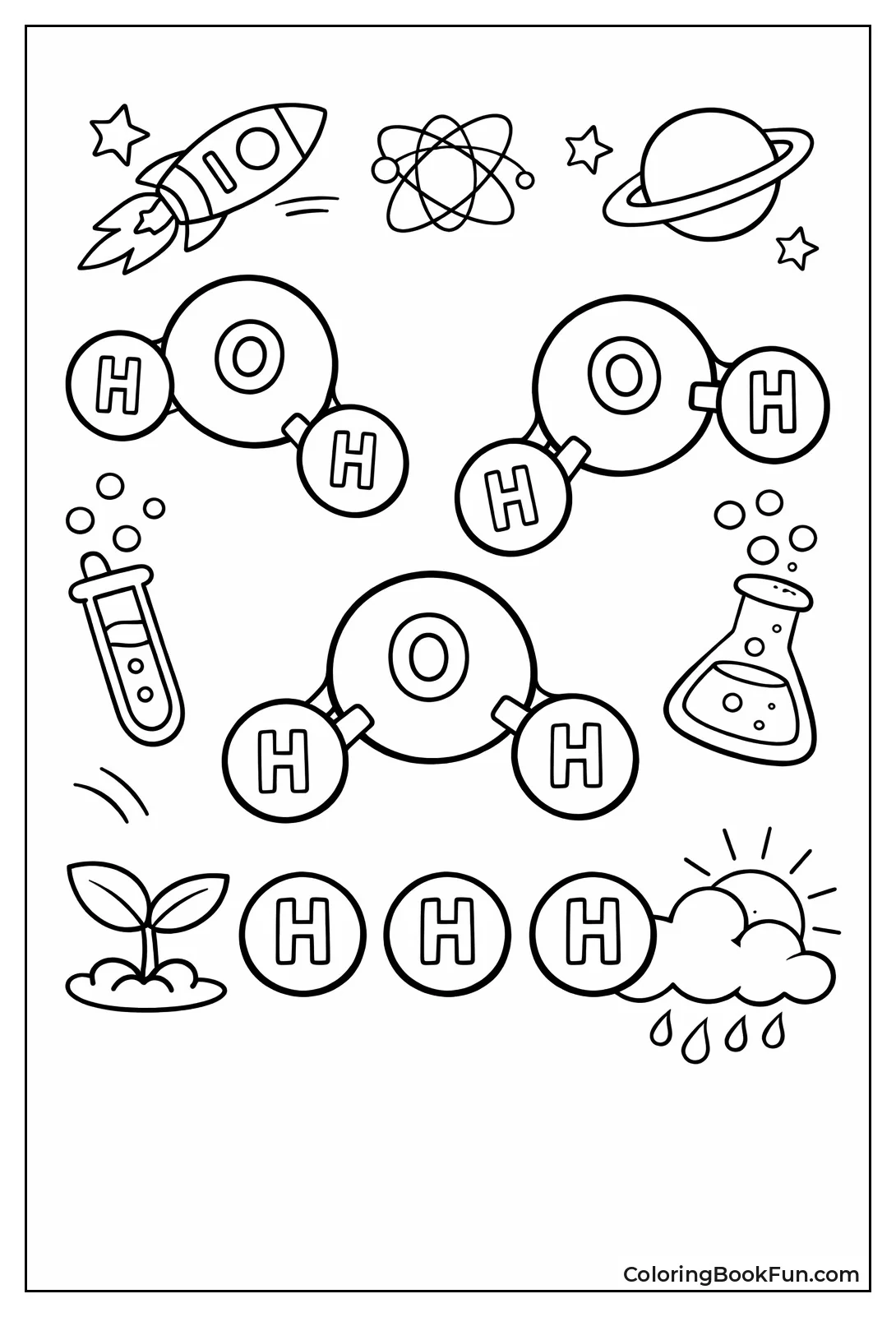 Match Water Molecules Atoms