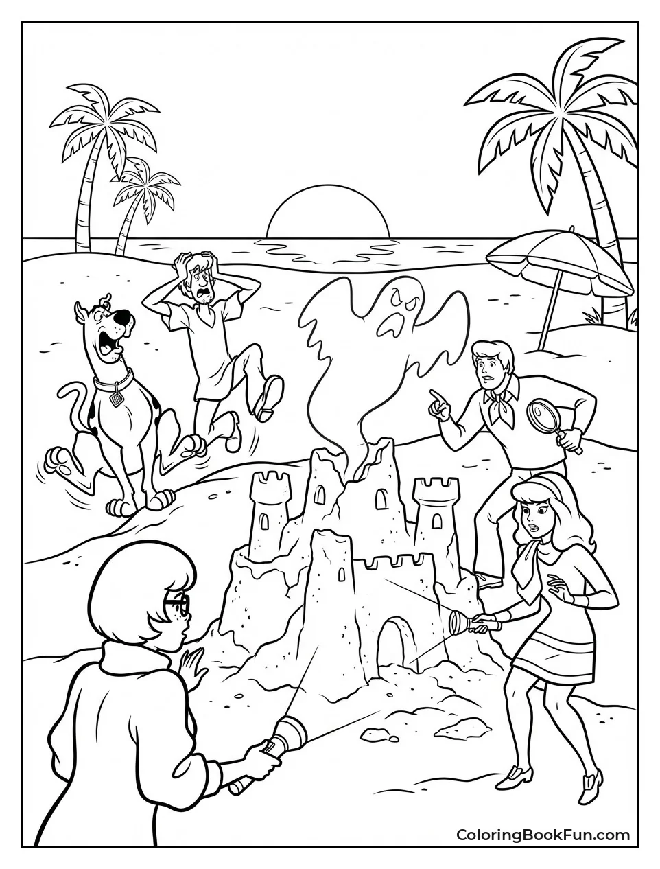 Ghost Rises from Beach Sandcastle