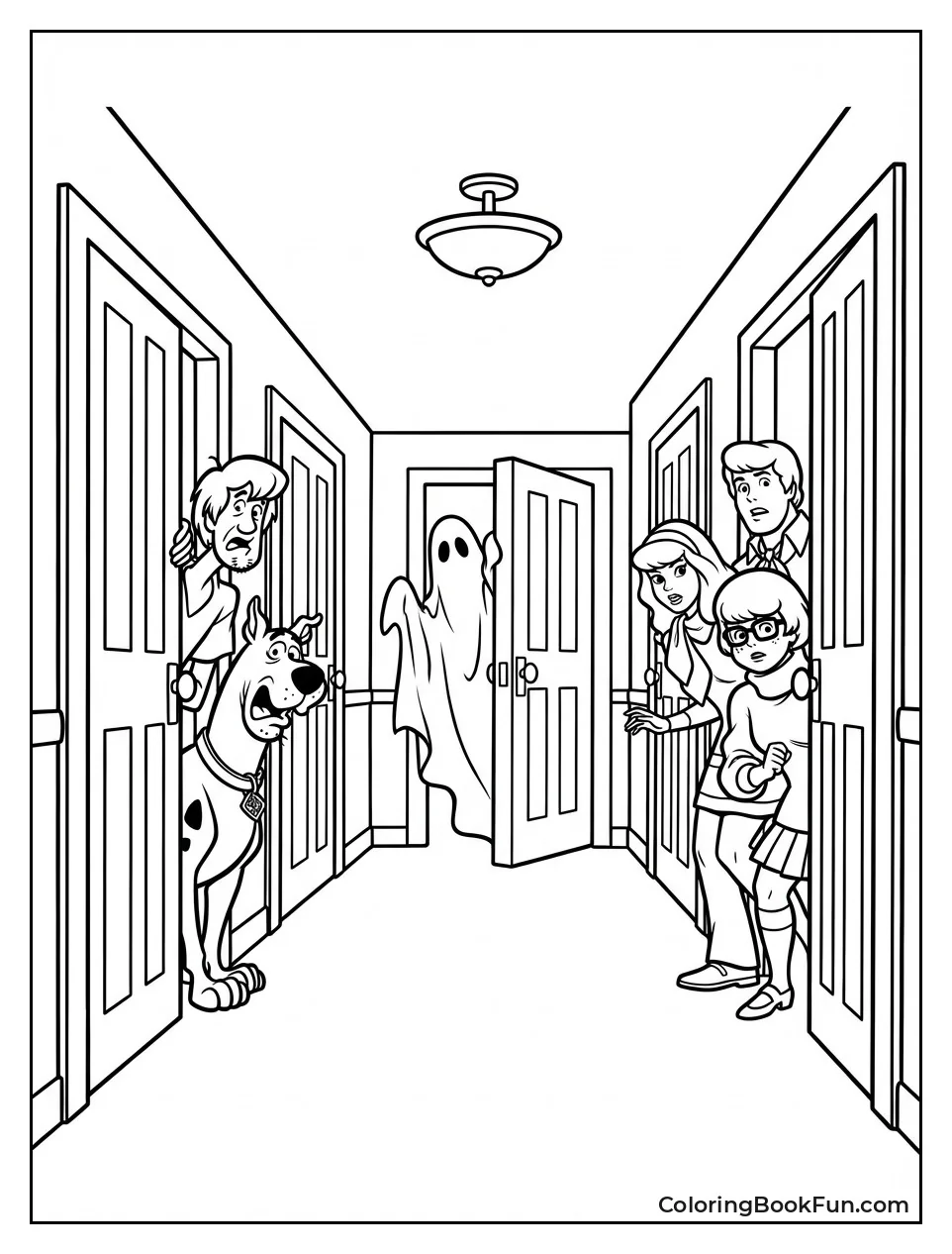 Gang Chases Ghost in Hallway