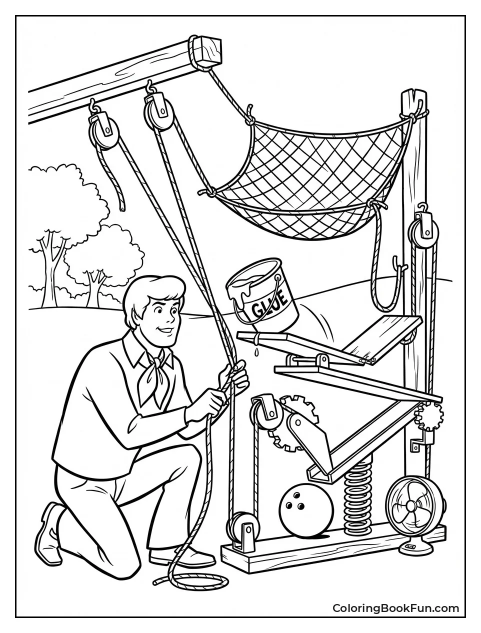 Fred Sets Up Trap Ropes