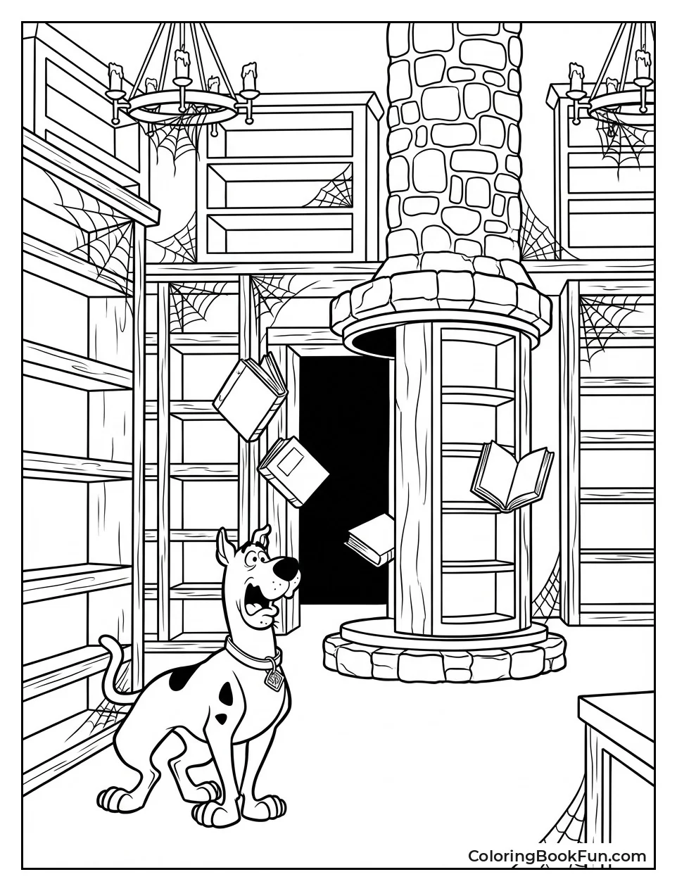 Books Float in Haunted Library