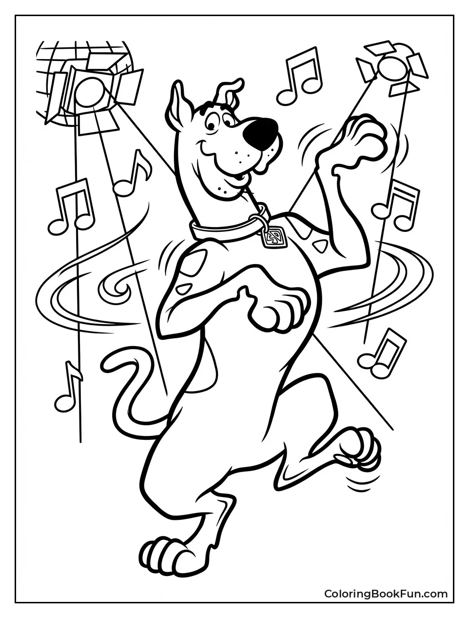 Scooby Dances with Disco Lights