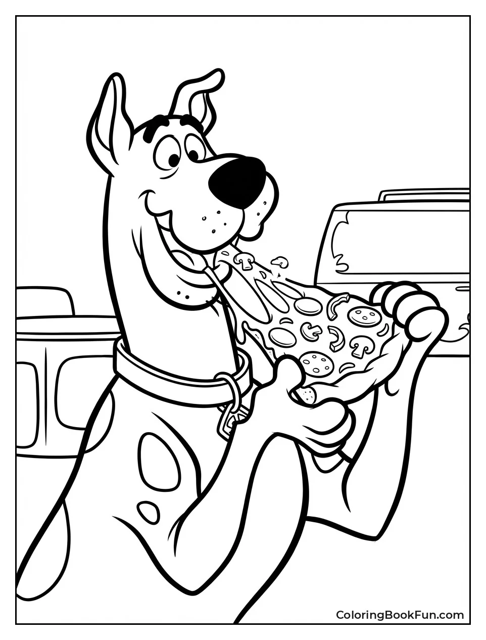 Scooby Eats Big Pizza Slice