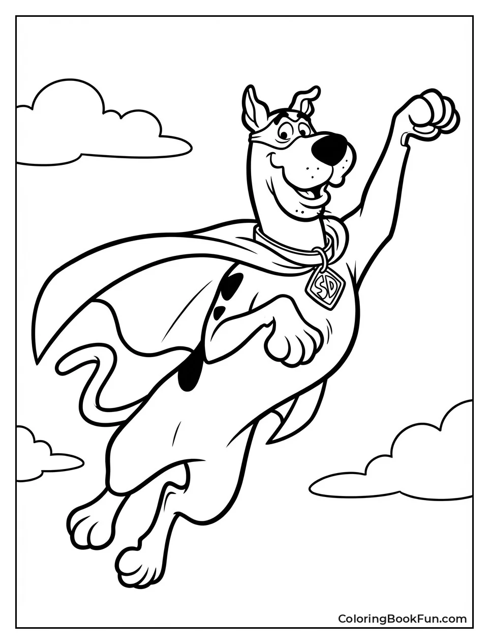 Scooby Flies as Superhero