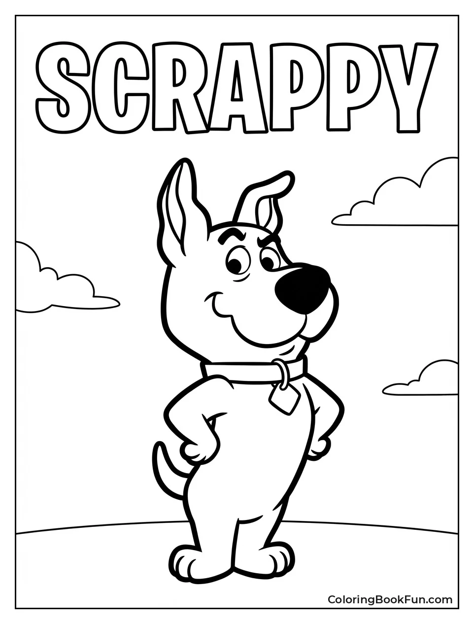 Scrappy Poses Brave and Tall