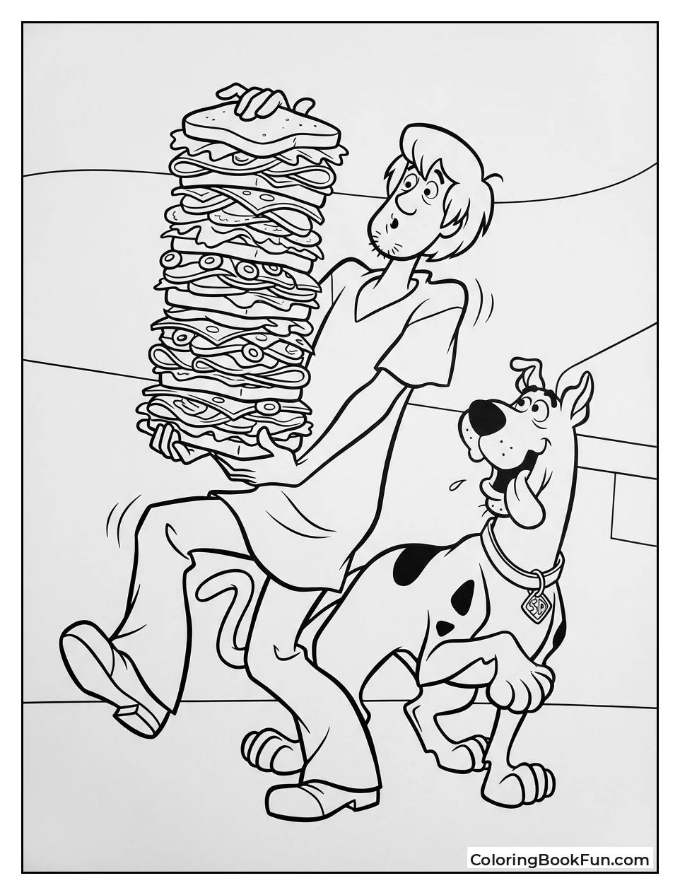Shaggy Holds Giant Sandwich