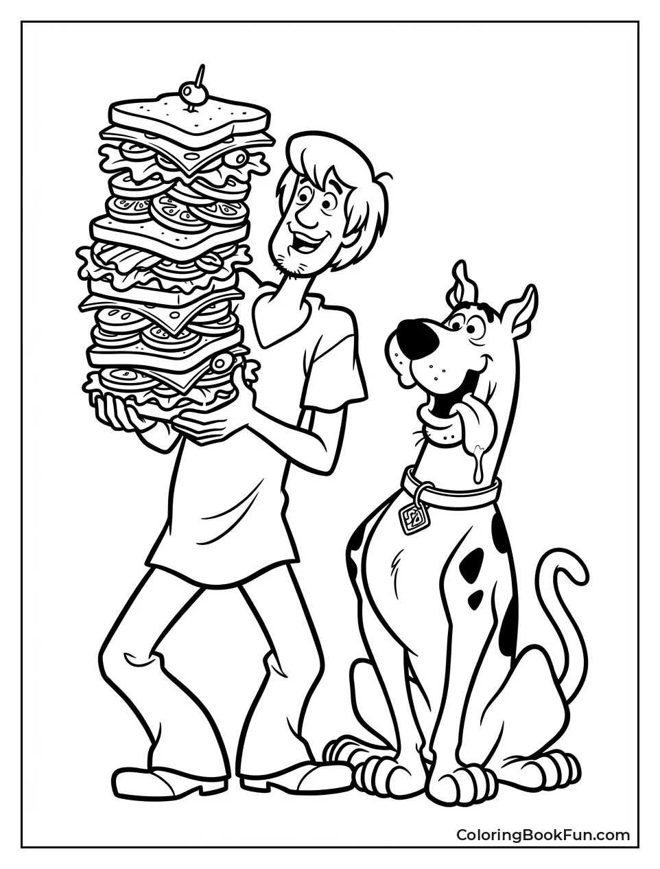 Shaggy Holds Giant Sandwich