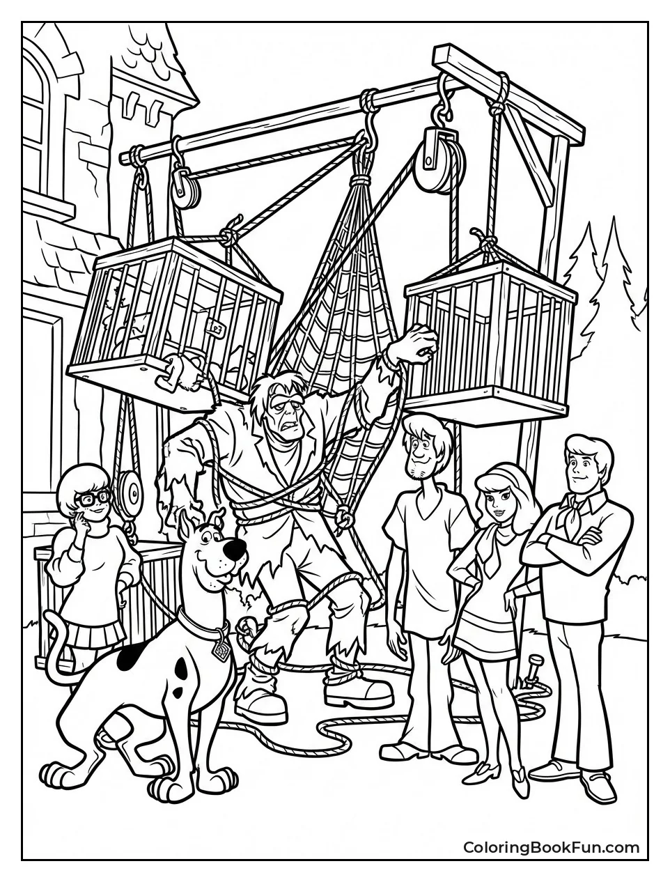 Villain Traps in Ropes Cage