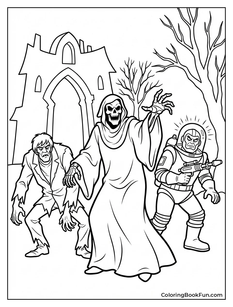 Villains Pose in Monster Masks