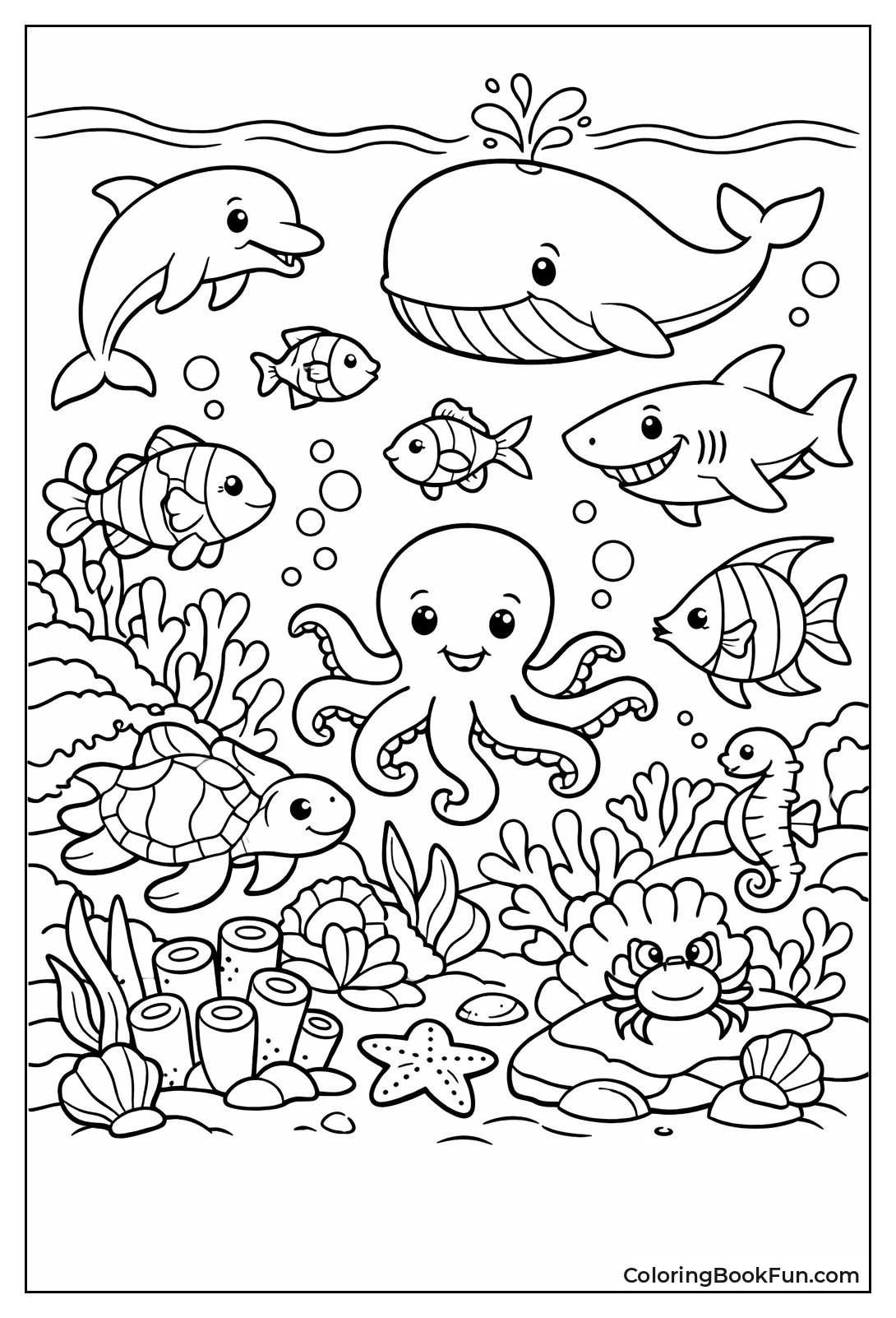 Busy Fish in Coral Reef