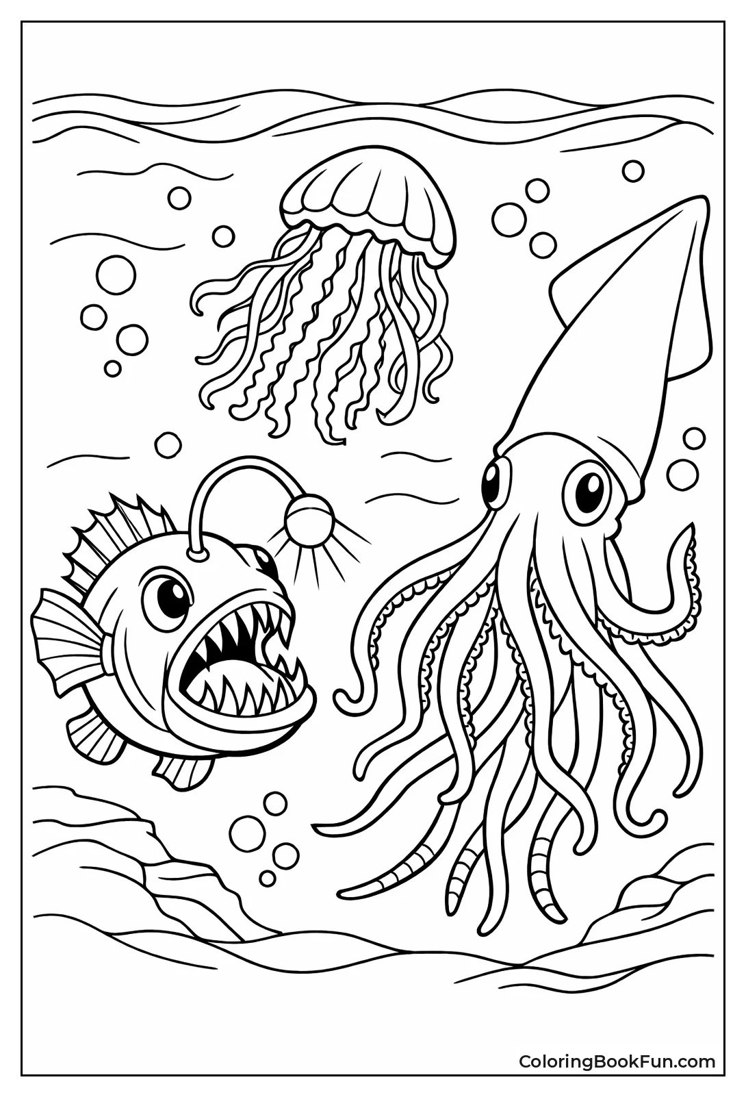 Deep Sea Creatures Glowing