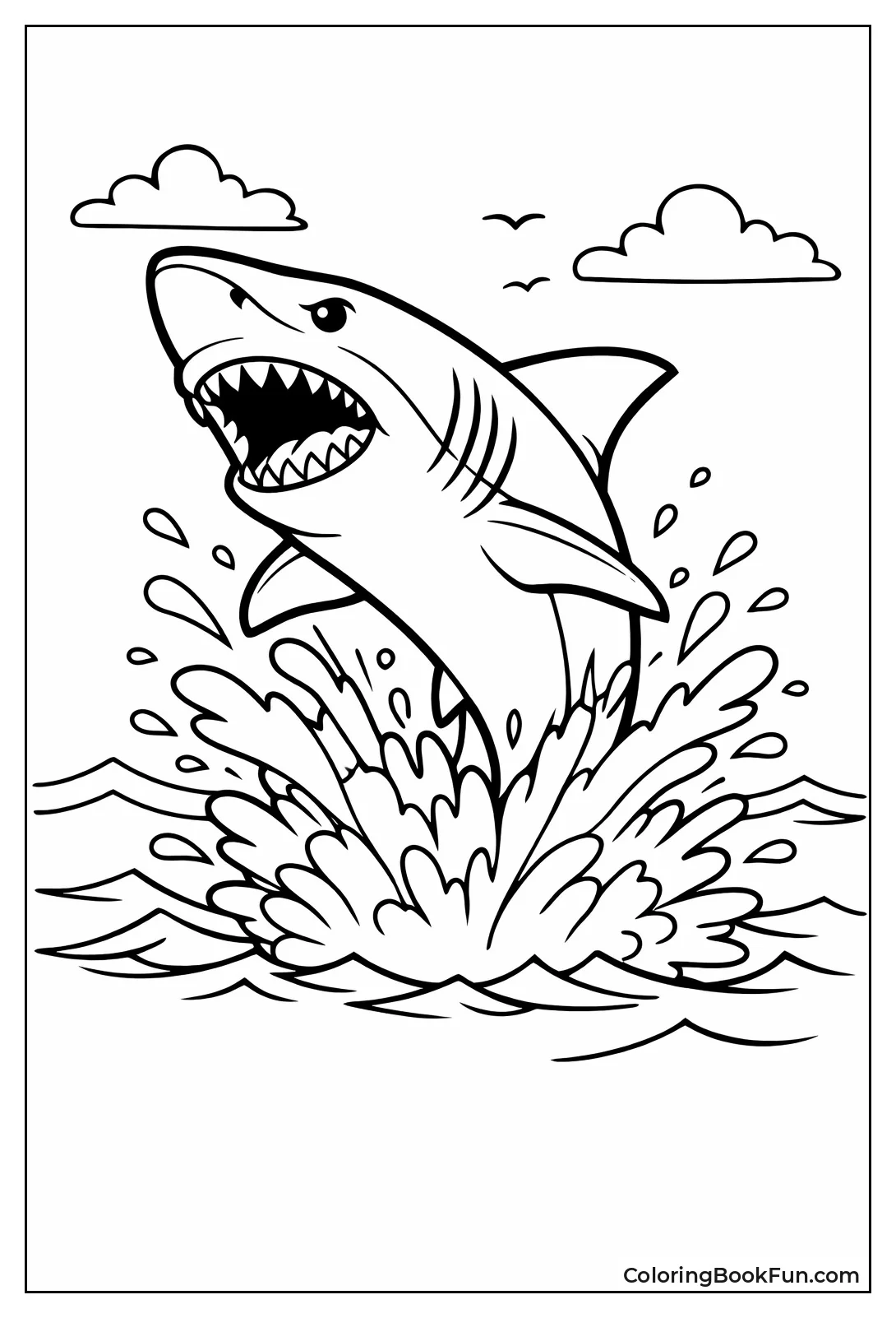 Great White Shark Breaching