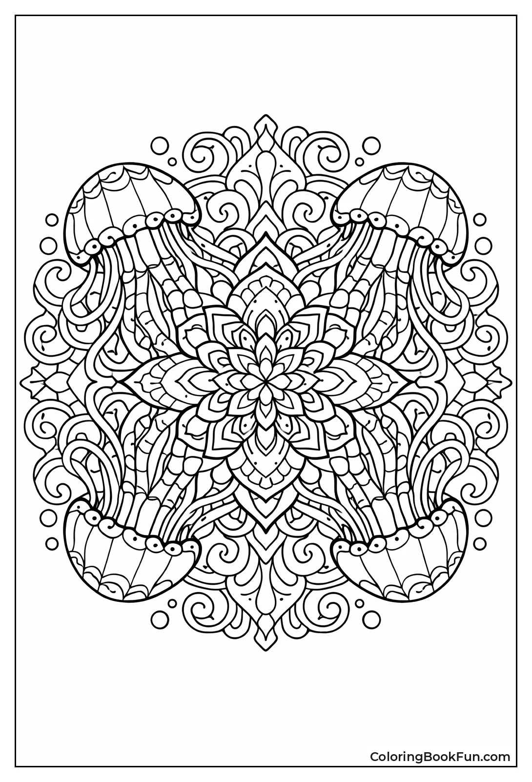 Jellyfish Mandala Design