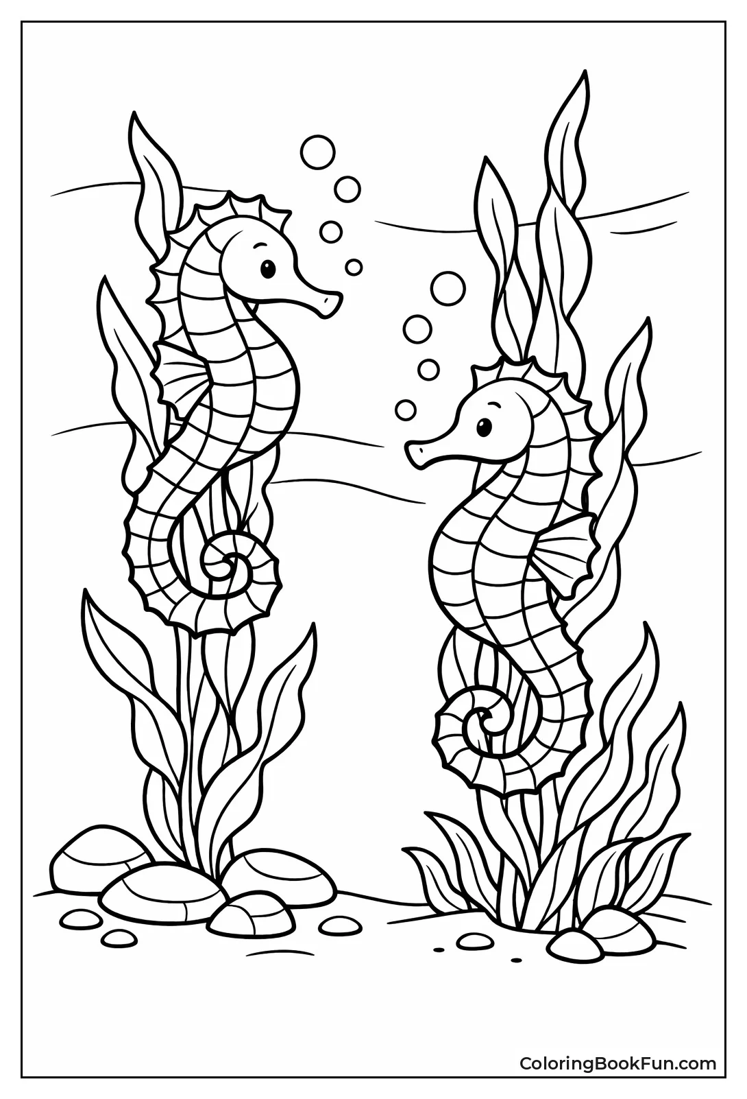 Seahorses in Kelp Forest