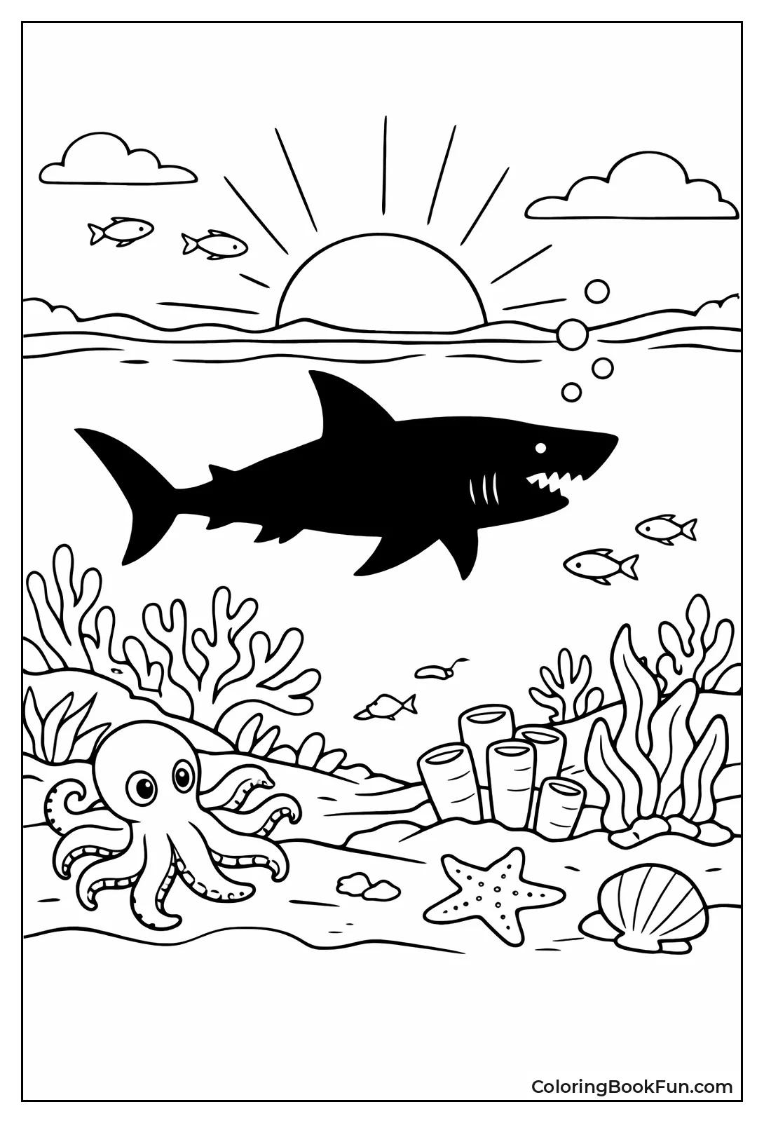 Shark Silhouette at Dusk