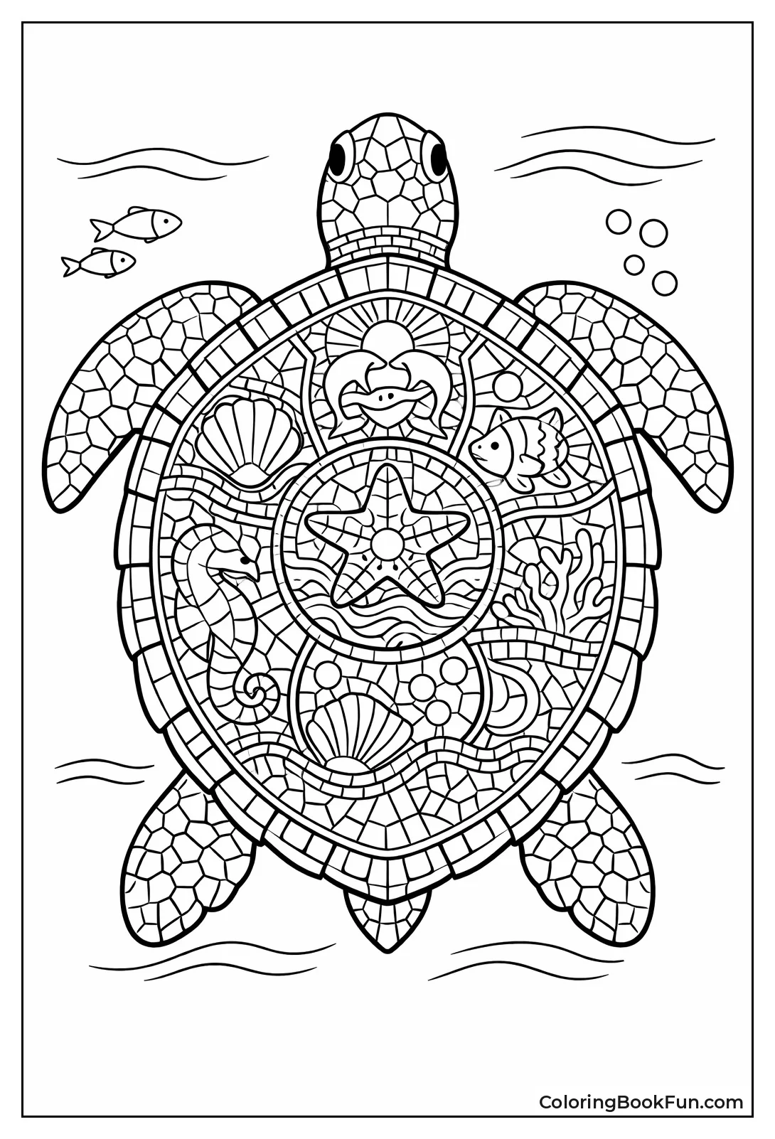 Turtle Shell Swirl Mosaic