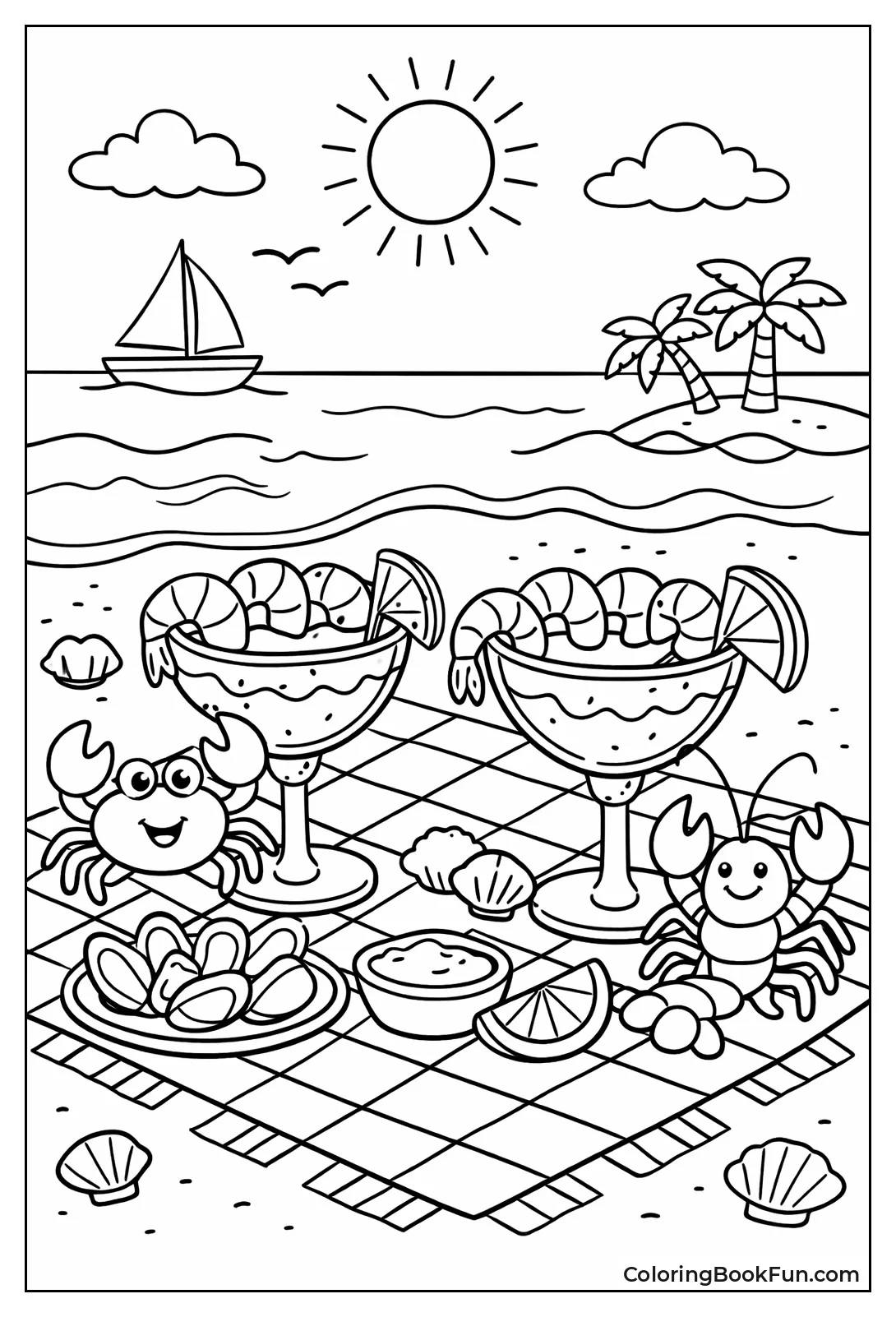 Shrimp Cocktail Beach Picnic