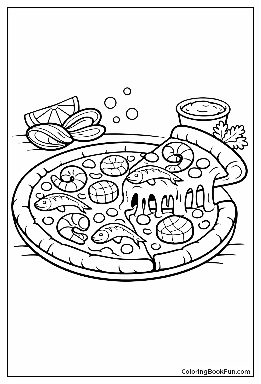 Seafood Pizza Slice Pull